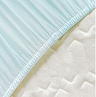 Vista 7 de FCLDESHOP Comfort Hotel - Sábana bajera ajustable de bolsillo profundo, juego de sábanas bajeras y fundas de almohada de seda de hielo de látex