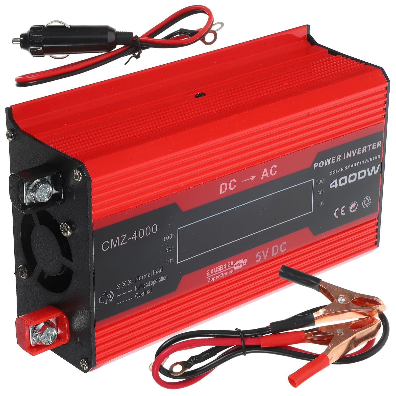 Inversor de Coche con Pantalla LCD 12v a 220v 4000w