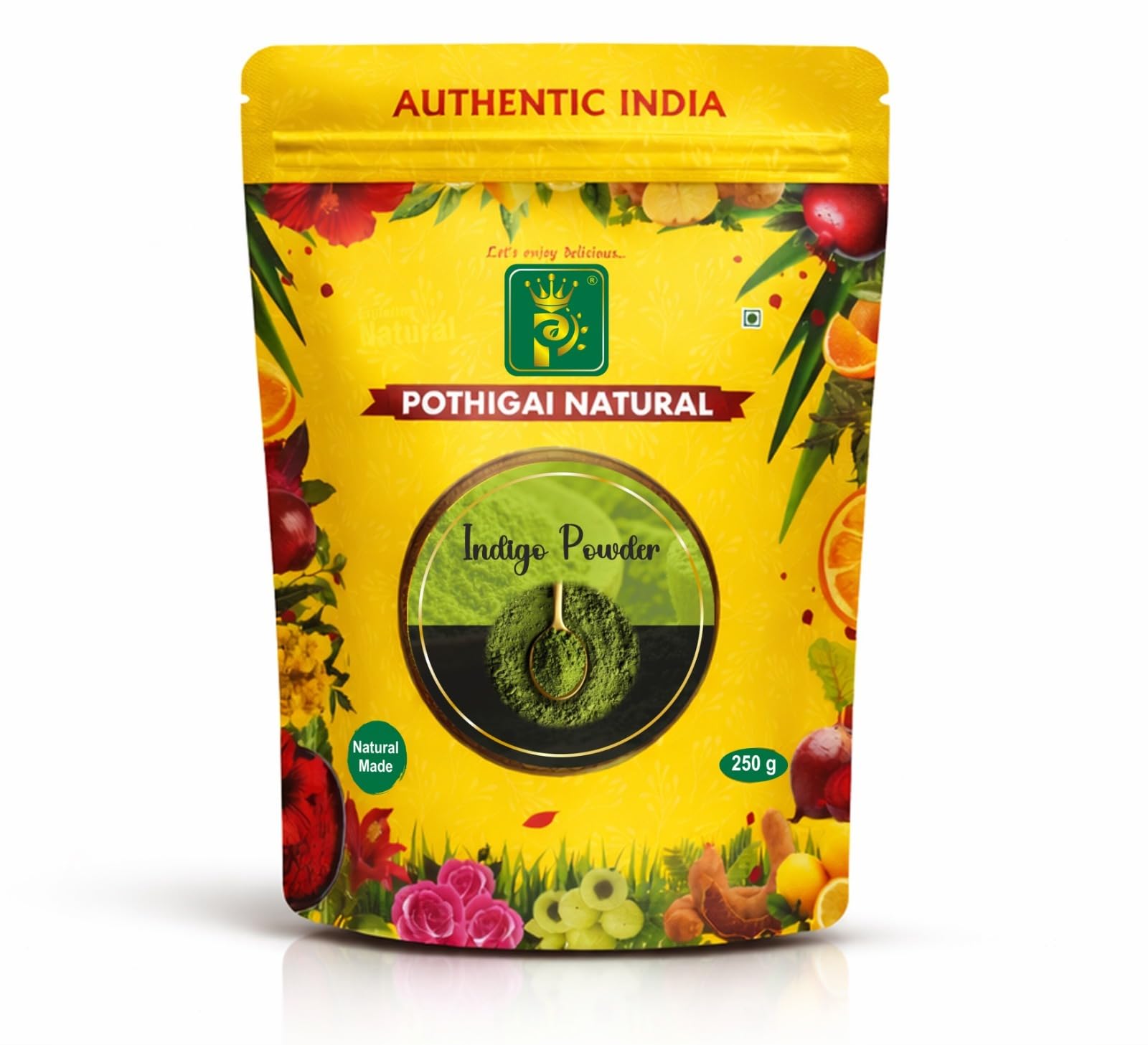 Pothigai Naturals Indigo Powder 250g – 100% Pure Natural Hair Dye for Grey Coverage, Chemical-Free Herbal Hair Color, Deep Conditioning & Scalp Care-image-44