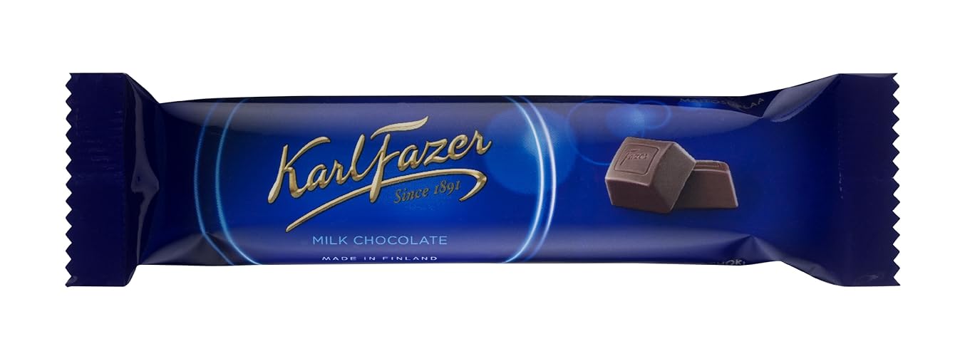 Karl Fazer Blue Finnish Milk Chocolate (five 8oz candy bars)