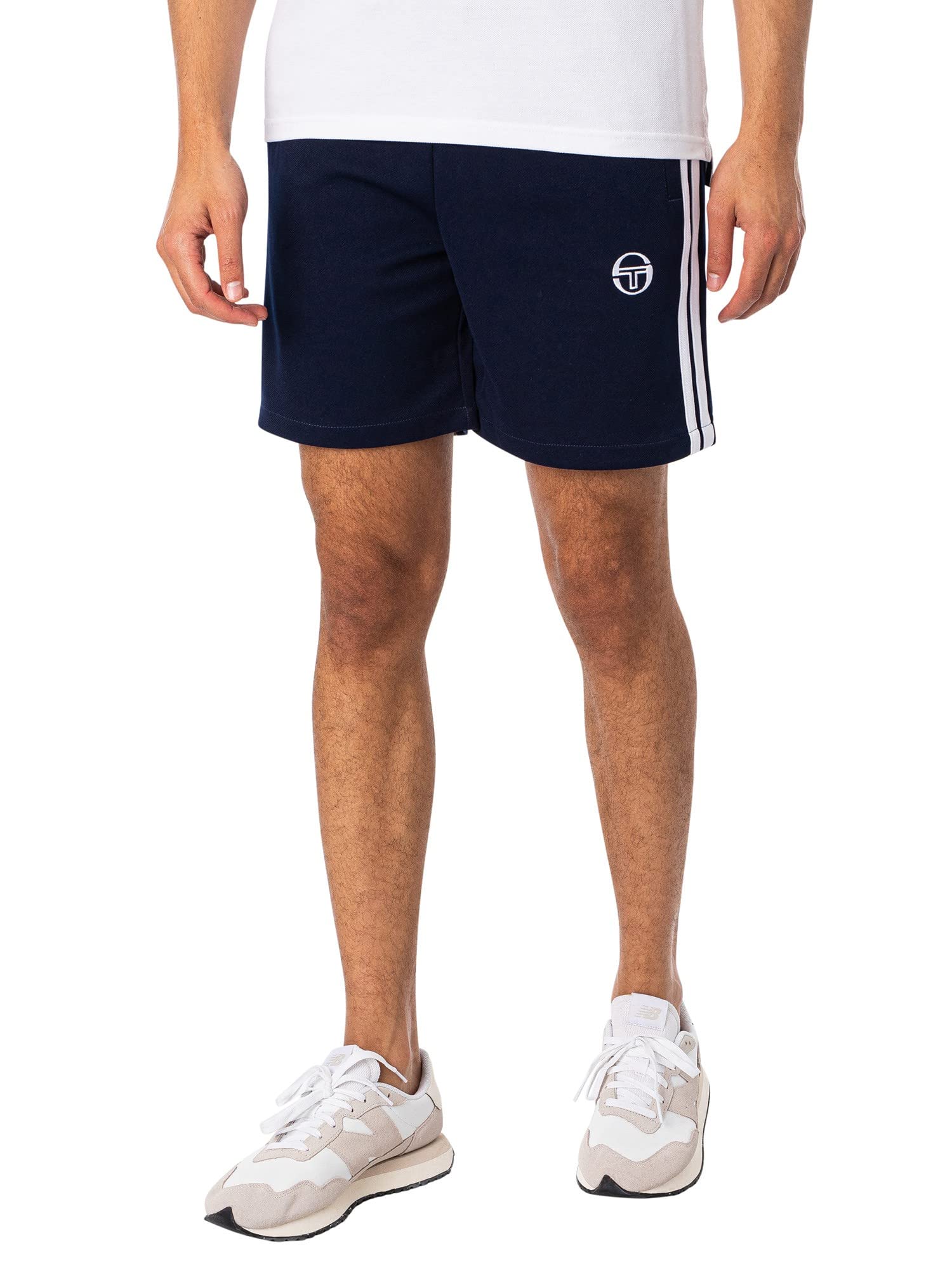 Sergio Tacchini Navy Mens Pietrapertosa Retro Shorts - (As8, Alpha, Regular, Regular) Extra Large