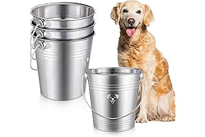4 Pcs Stainless Steel Water Bucket for Dogs: Perfect Hydration Solution for Your Furry Friend