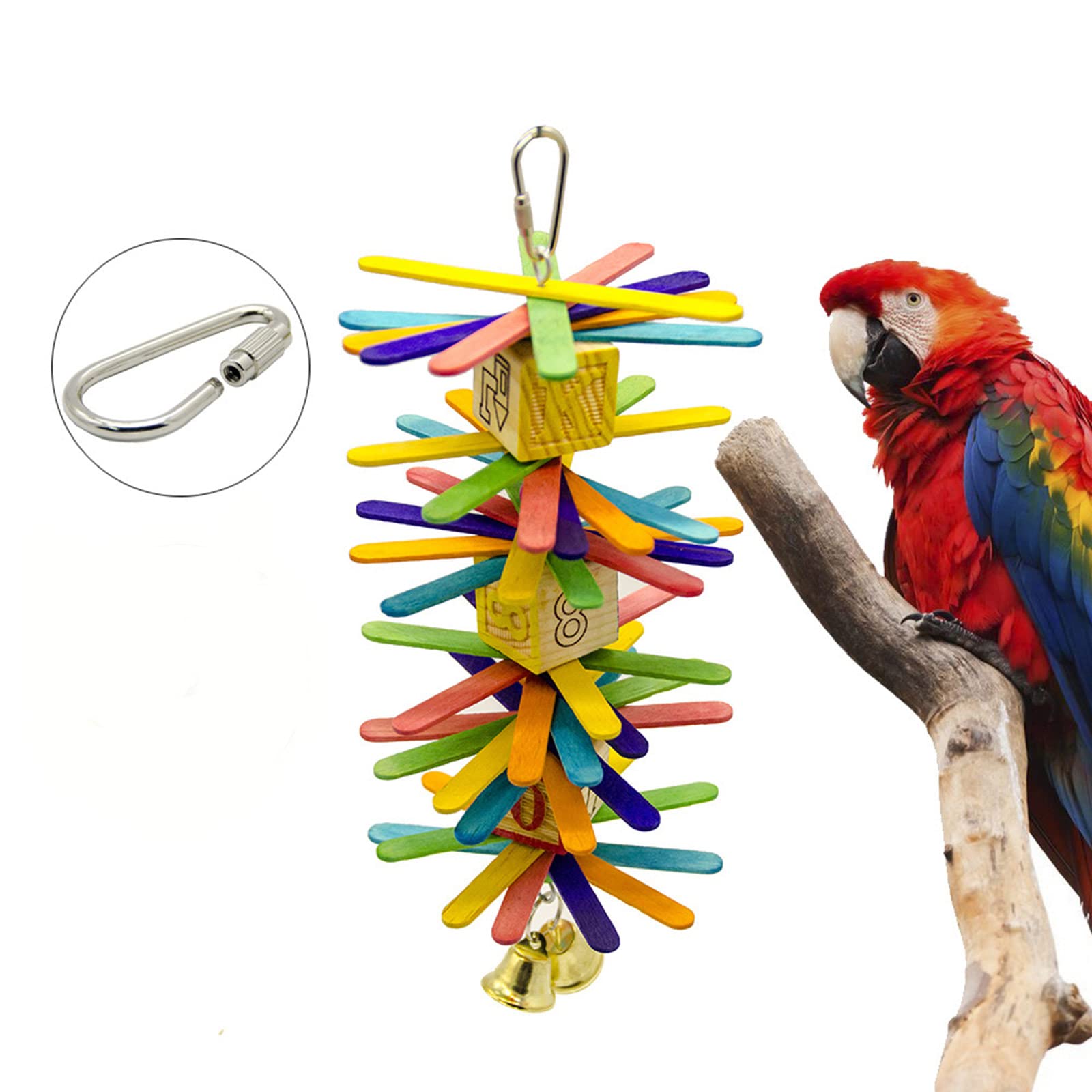 10-Piece Stainless Steel Hooks For Bird Toys - Parrot Feeder Hangers, Small Animal Cage Accessories