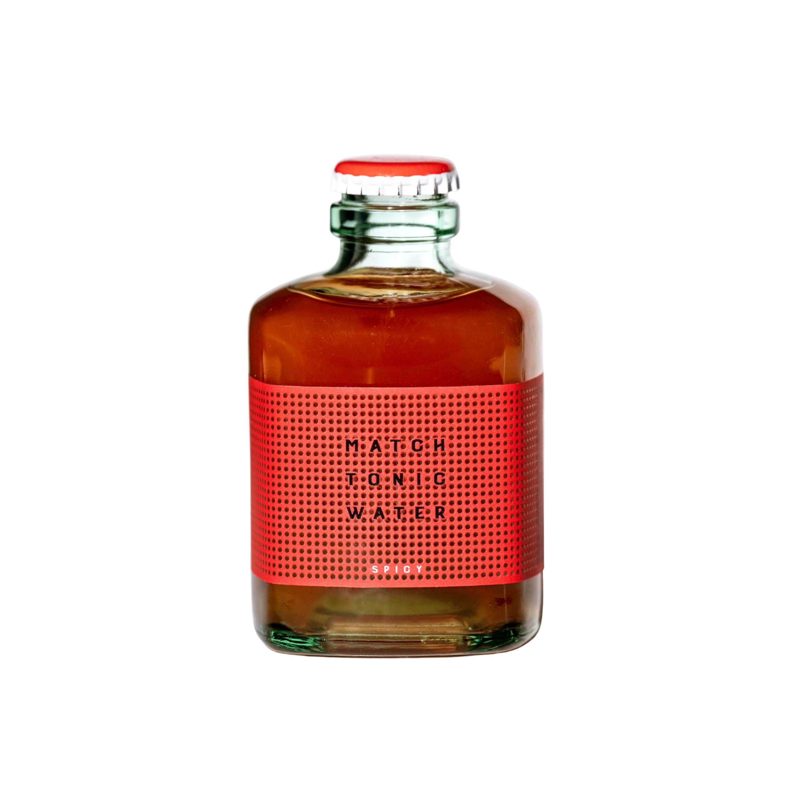 Match Tonic Spicy, Acqua Tonica, 4 bottiglie da 200ml, Ideale al Posto del Ginger Beer, con Peperoncino Rosso, Pepe Nero e Zenzero Fresco, Basso Contenuto di Zucchero, Materiale 100% Riciclato