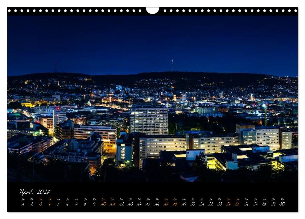 CALVENDO - STUTTGART 2027 auf den zweiten Blick (Wandkalender 2027 DIN A3 quer), Monatskalender: DER Stuttgarter Panoramakalender