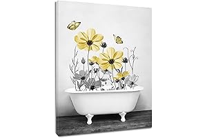 LB Yellow Floral Canvas Wall Art: Enhance Your Space with Nature's Charm