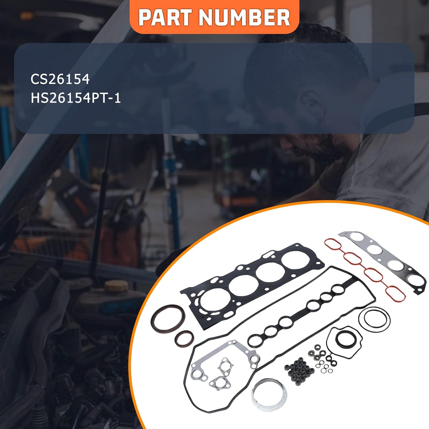 HS26154PT Engine Overhaul Gasket Seals Kit Fit for Toyota Celica GTS Matrix Corolla VVTL-i 2000-2006 2ZZGE Engine Rebuild Kit