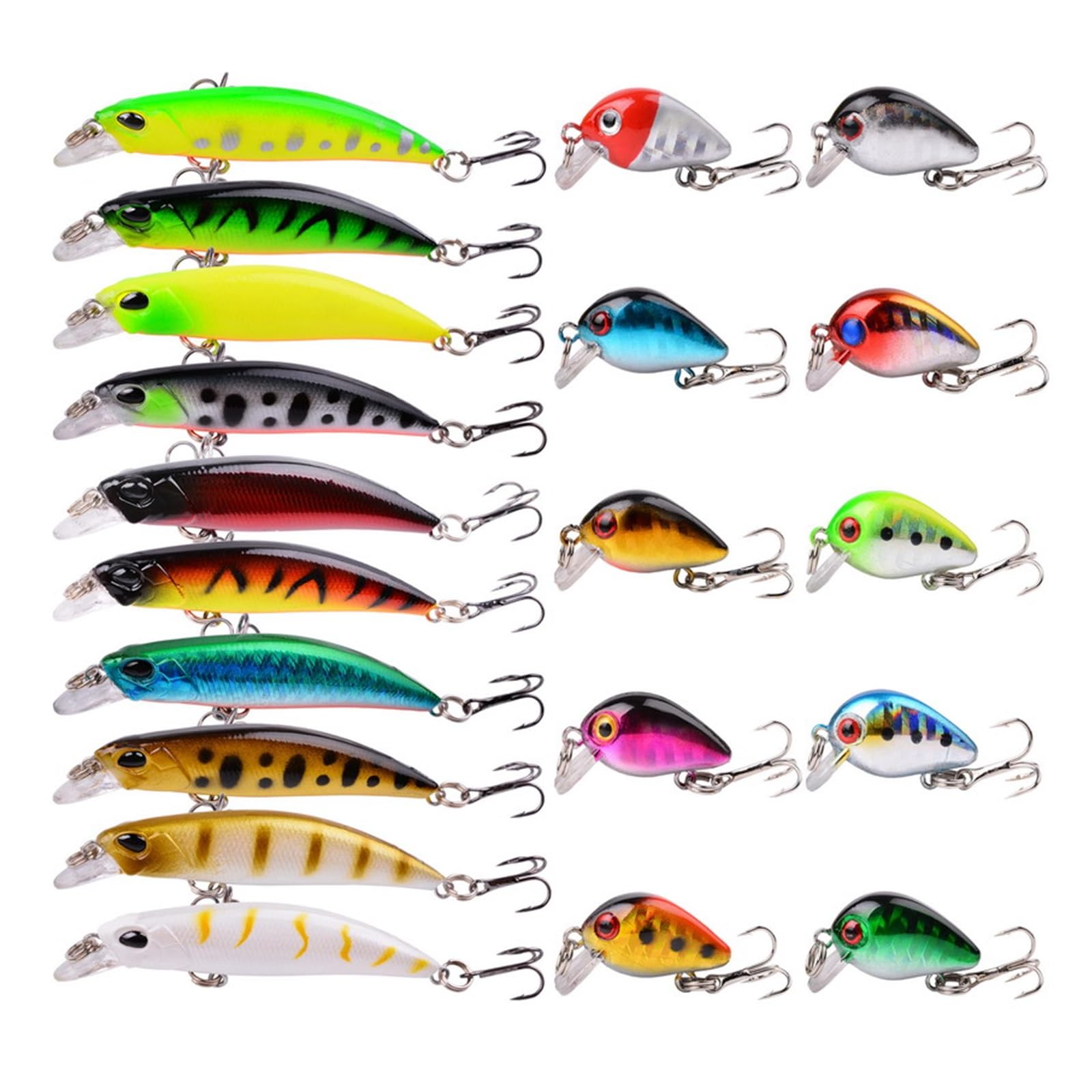 10/20PCS Powolne mieszane zbiór rybołówstwa Zestaw Woblerów Crankbaits sztuczna twarda przynęta mini przynęty wędkarskie(20PCS MIX)
