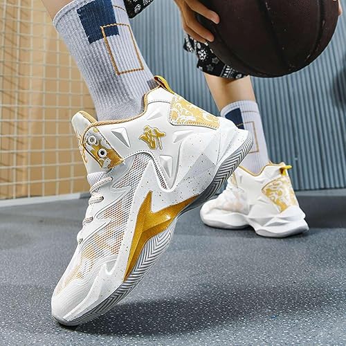 Miniatura 5 de VAXAV Zapatos de baloncesto unisex de caña alta, para deportes al aire libre, zapatillas de tenis atléticas para correr