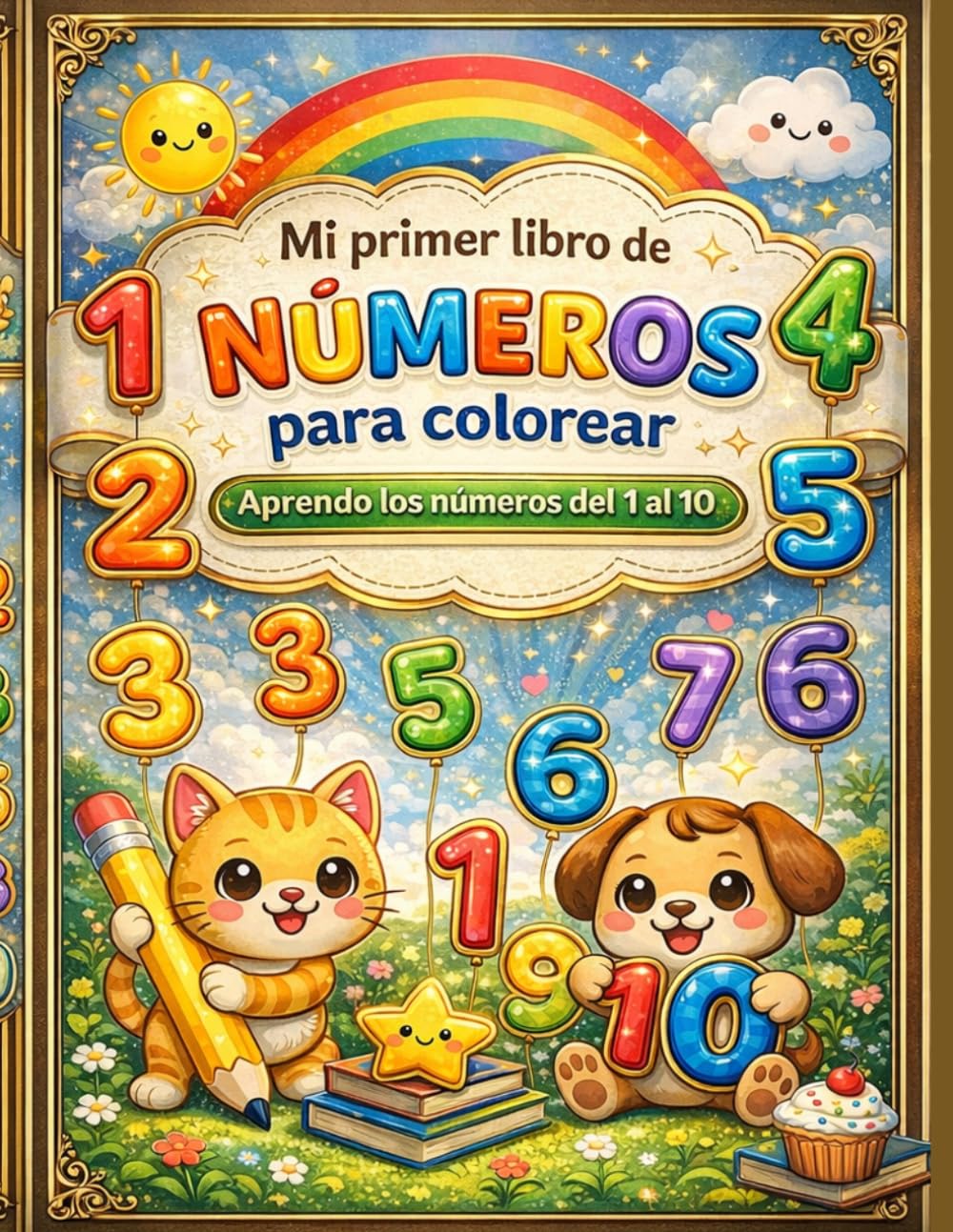 Mi primer libro de NÚMEROS para colorear: Aprendo los números del 1 al 10 | Libro educativo para niños de 3 a 5 años