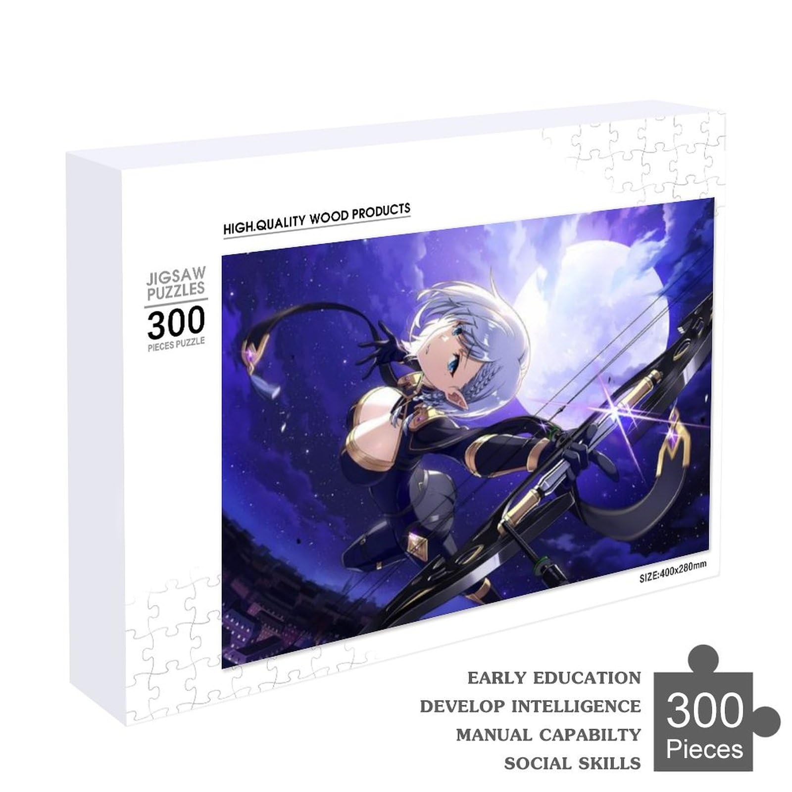剣の刃の幽霊の積み木の装飾品は、男の子と女の子のためのパズルの子供のおもちゃを組み立てギフト Amazon | 陰の実力者になりたくて ジグソーパズル  パズルのおもちゃ パズル 娯楽 木製のパズル 部屋の飾り 300ピース アニメ 大人 プレゼント 子供 ストレスを軽減する ..., image size:1600x1600