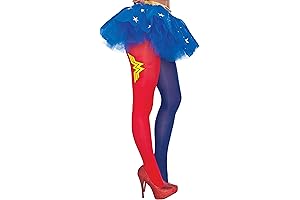 Womens Wonder Woman Adult Super Hero Costume Style Party Discotheque Glow Push...