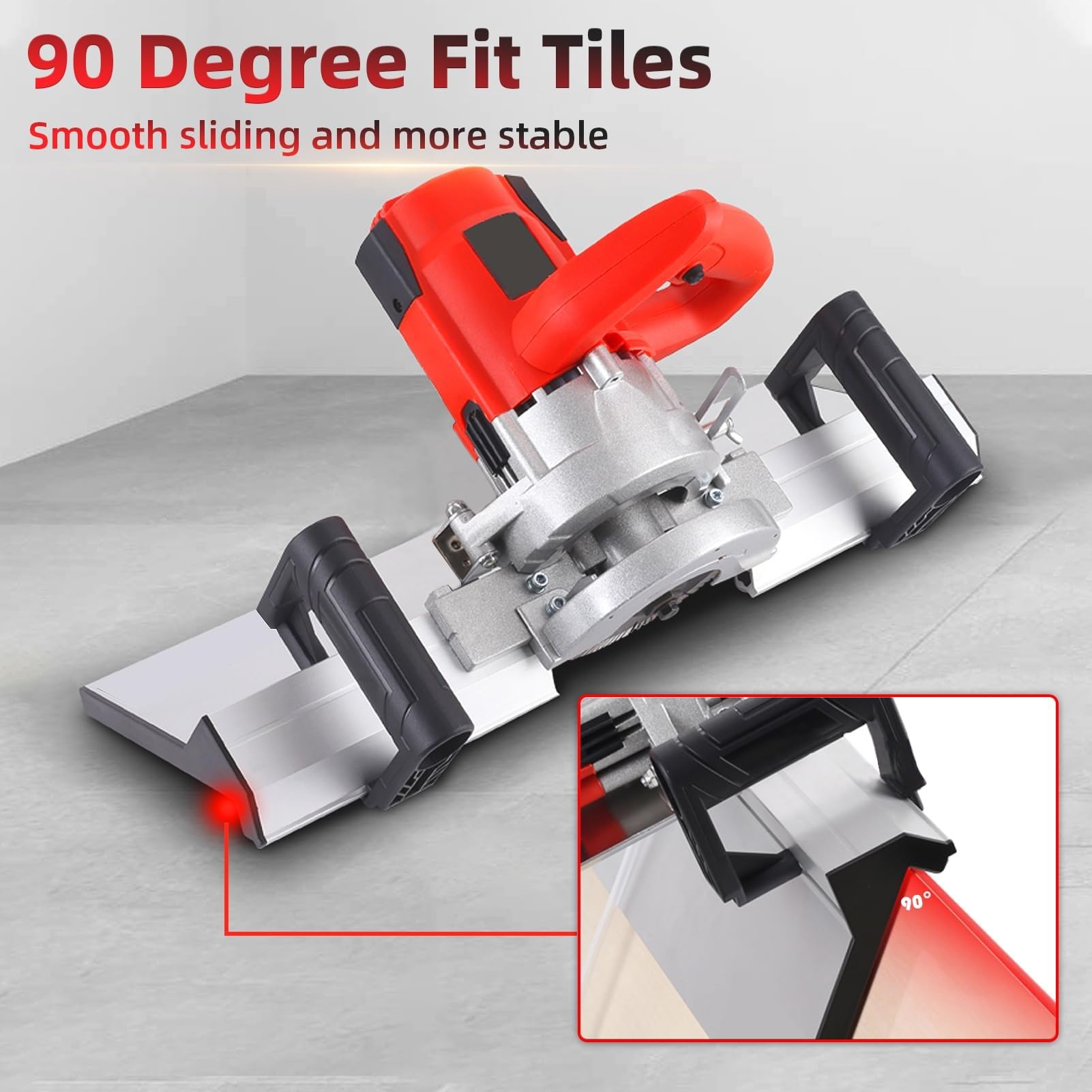 Cortadora de azulejos eléctrica con 2 sierras, biseladora de azulejos de alta resistencia de 45 grados, 13000 RPM, 1200 W, for diferentes aplicaciones de biselado.