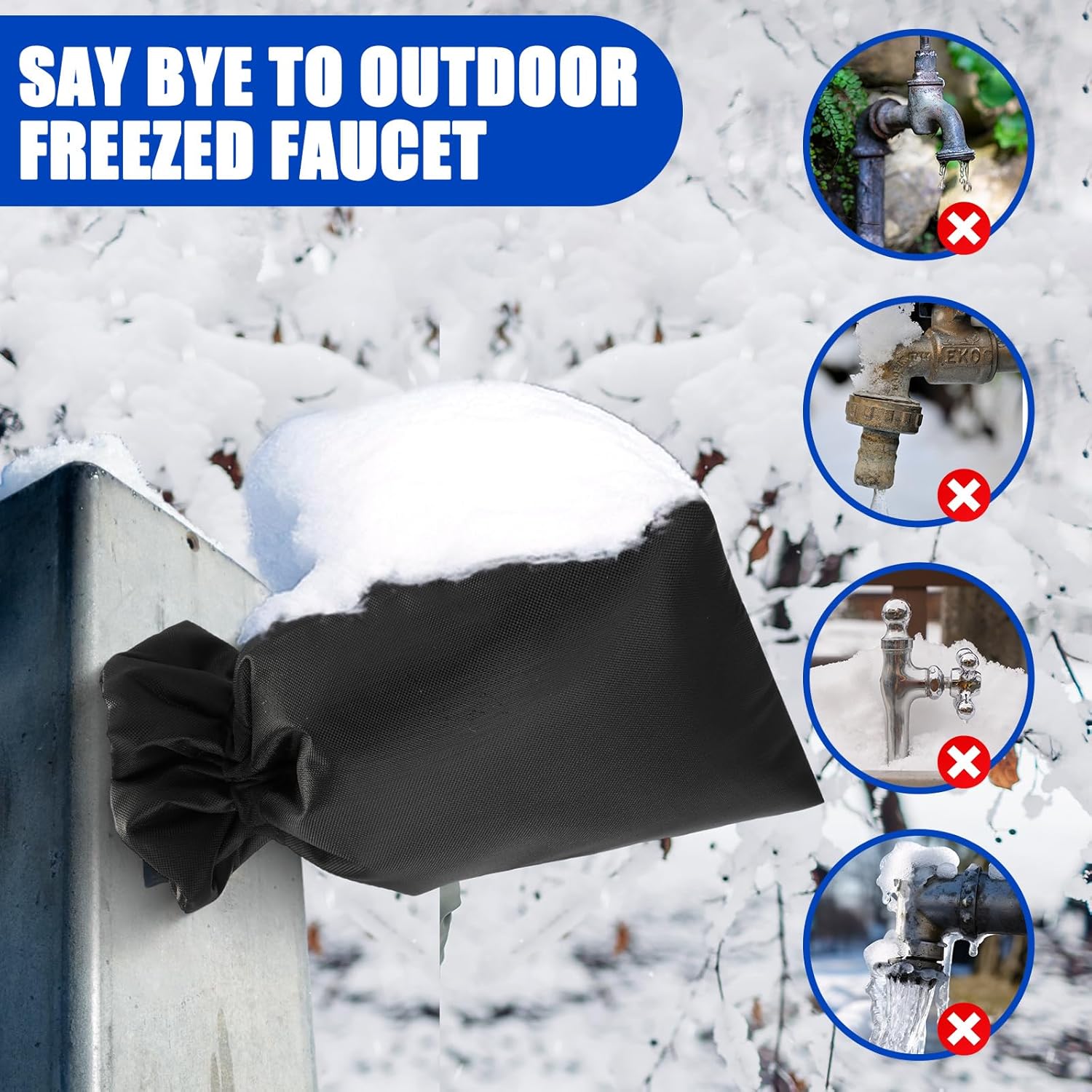 36543 RV Winterizing Kit Include Pump Converter Winterizing Kit Sprinkler Blowout Adapter with Shut off Valve Winterize Blowout Adapter and Outdoor Faucet Cover for RV Camper Boat Motorhome