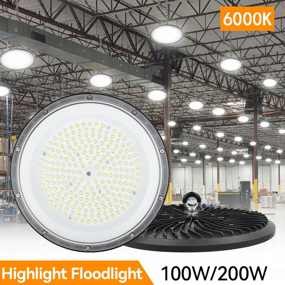 Foco Led Exterior, Luces industriales Impermeables de la bahía de la iluminación 200W IP65 del Reflector LED del UFO Altas