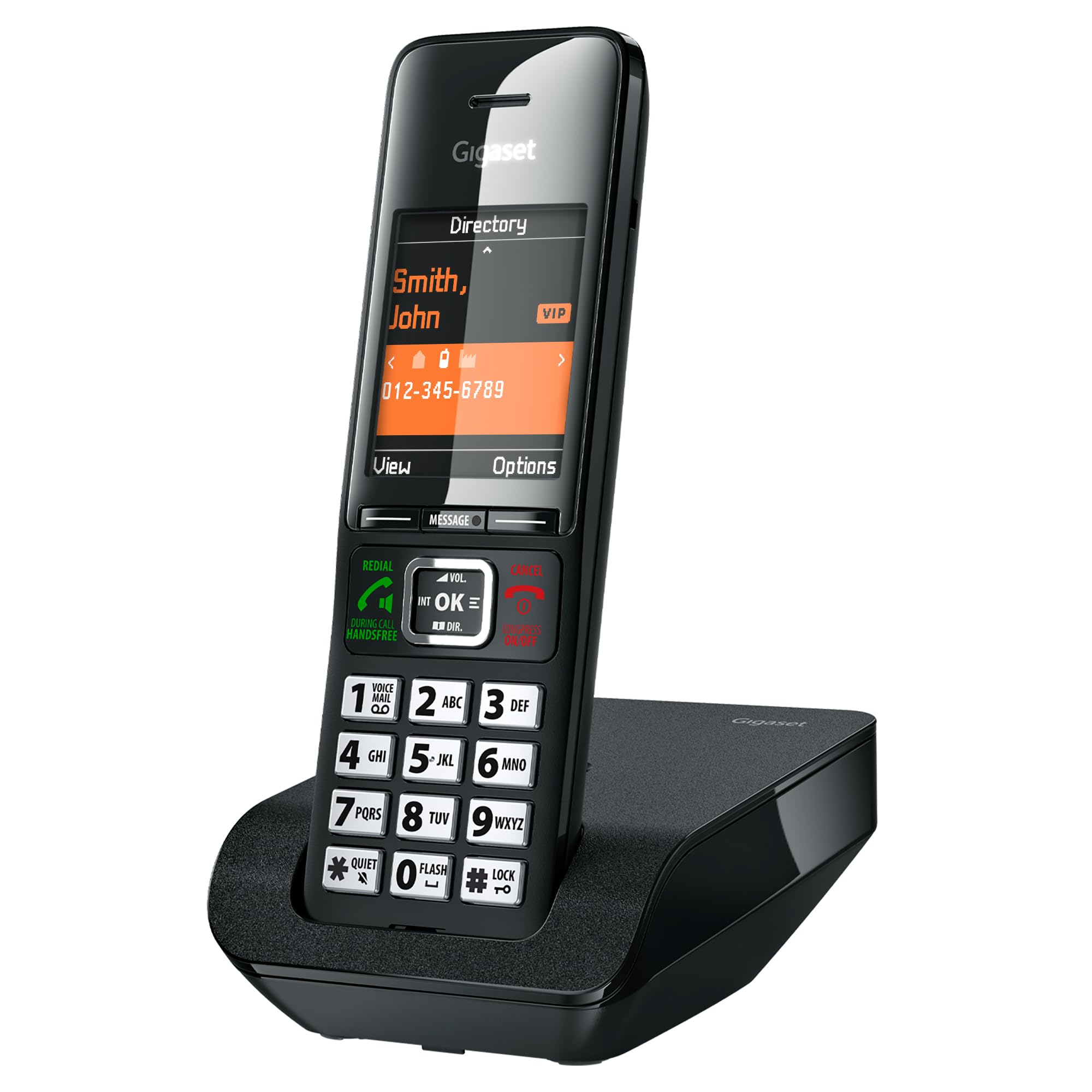 Sponsored Ad - Comfort 552 - Elegant Cordless Phone for DECT Base - Made in Germany - Hands-Free Function - Big Phone Book, Titanium-Black