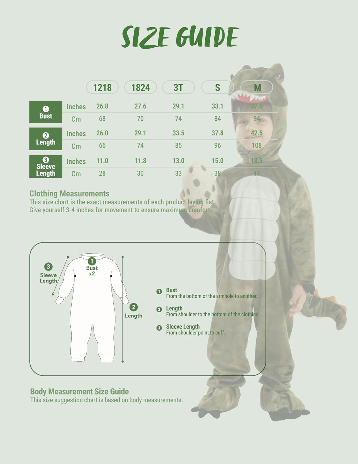 Spooktacular Creations Halloween Realistic T.rex Costume Outfit Dinosaur Jumpsuit with Egg for Kids Toddler Dress-up Party - Image 5
