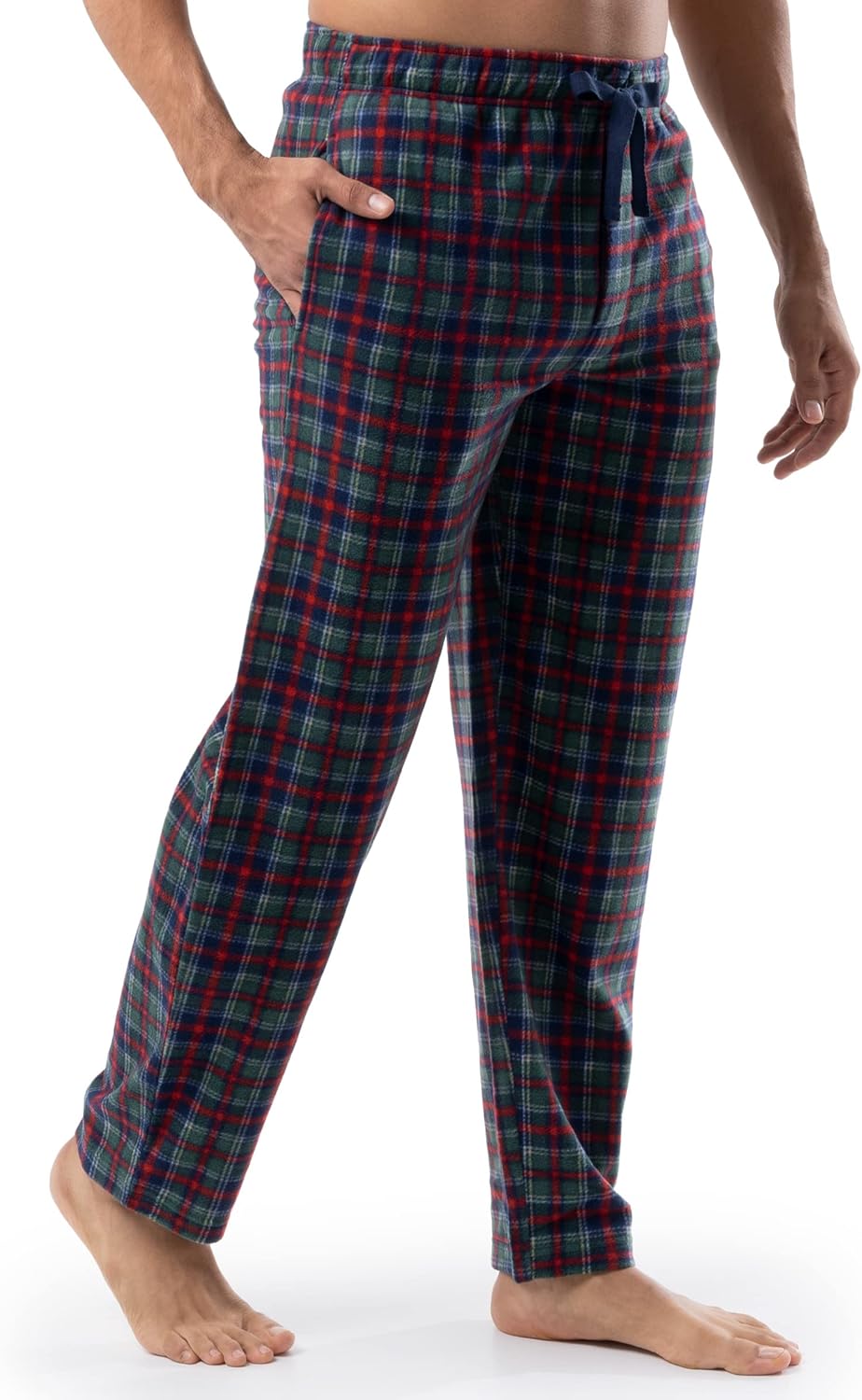 IZOD mens Jersey Henley Top and Micro Fleece Pant Sleep Set - Image 6