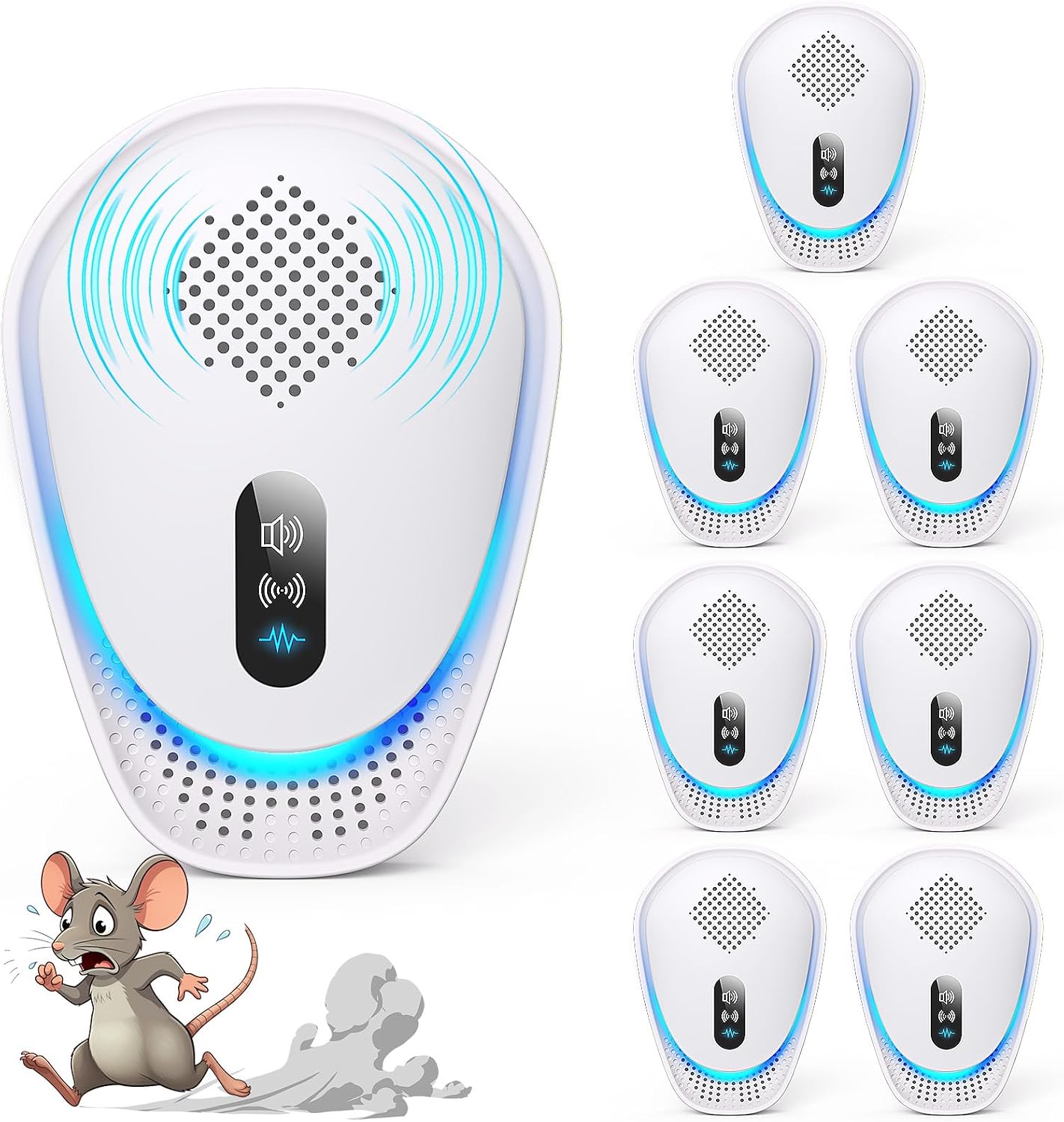 2026 Upgraded Ultrasonic Pest Repellent 7 Packs, Indoor Insect Repeller, 3 Modes, Pest Control, Repellent Mouse, Rodent, Roach, Bugs, Mice, Spider, Ant, Mosquito, Pest Repellent Ultrasonic Plug in - Amazon product rated Grade B