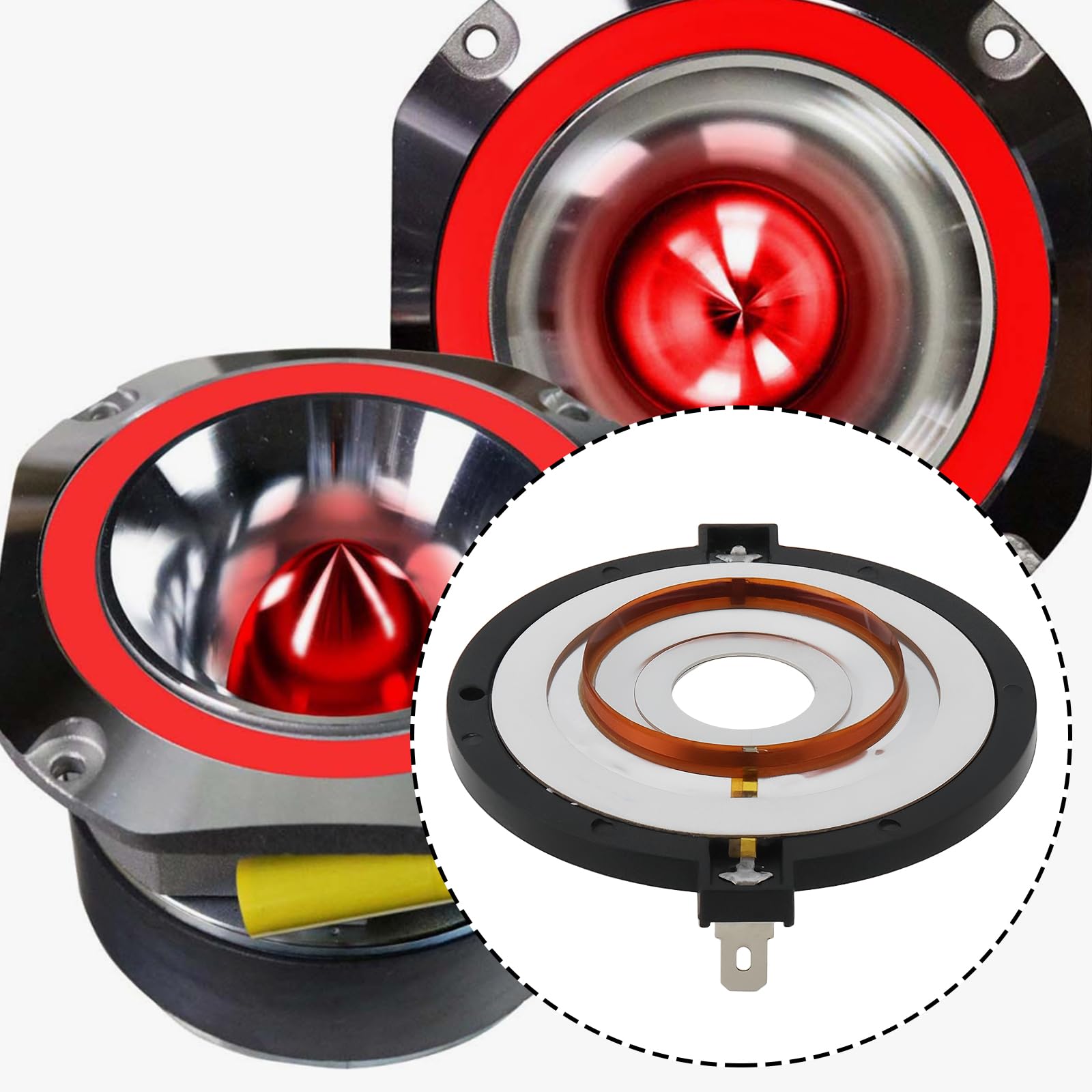 SG Store Tweeter A Membrana In Titanio ATV-4053 8 Ohm 2,76 Pollici Compatibile Con AudioPipe Tweeter A Proiettile