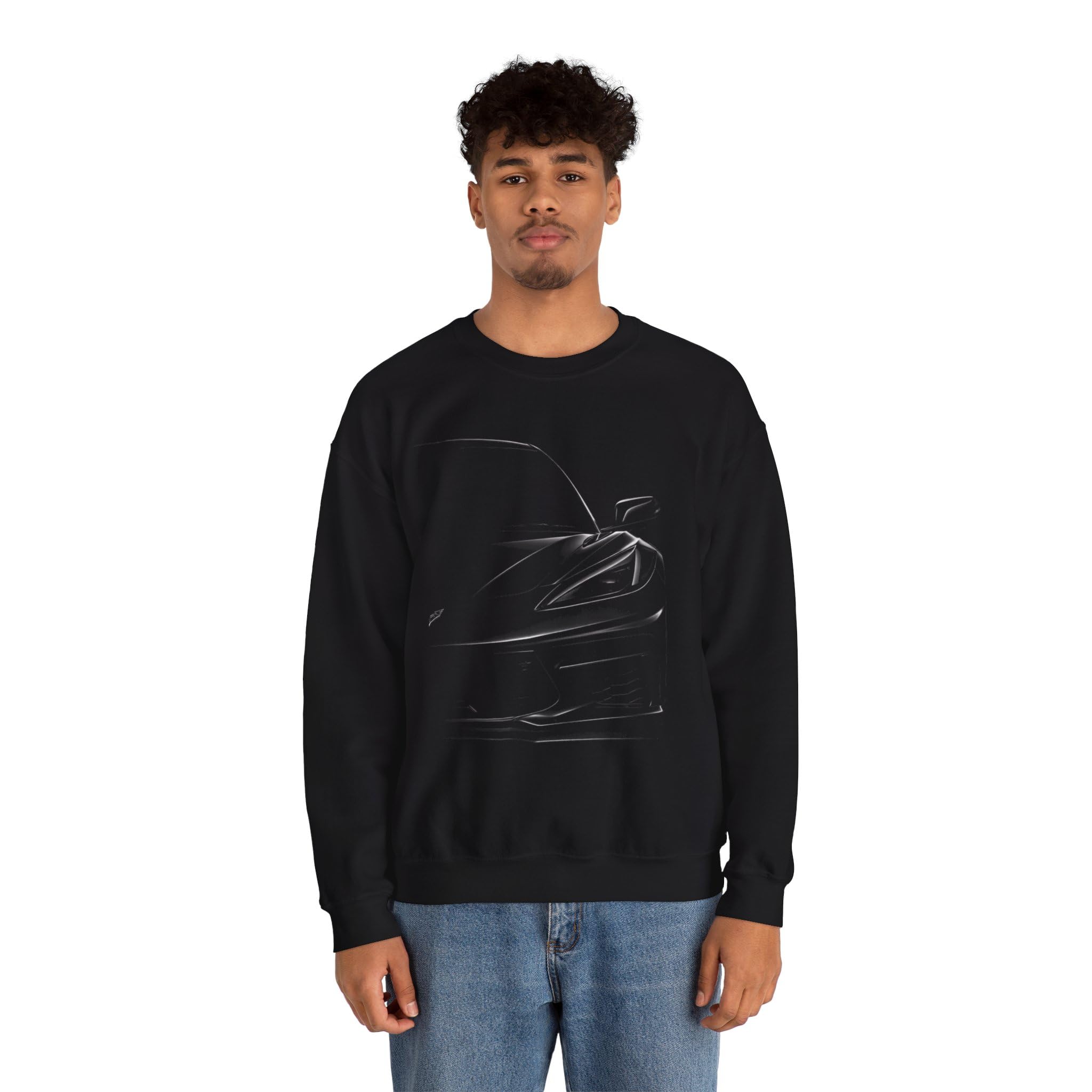 C8 Stingray Dark Estetyczna Bluza Nowoczesna Grafika Supercar Crewneck