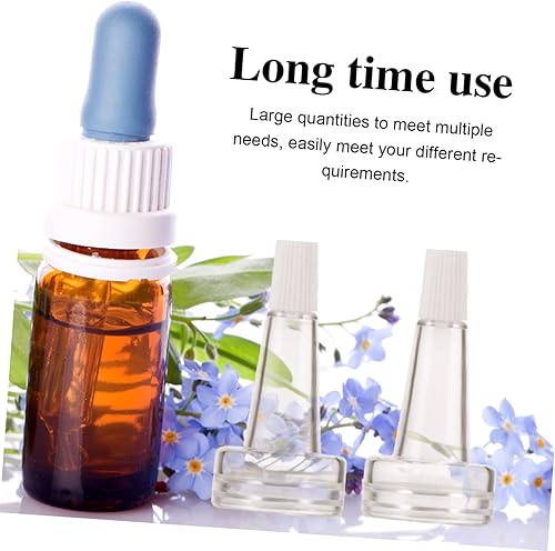 Miniatura 3 de BUGUUYO 100 unids Essence botella trompeta cabeza plástico vial botellas esencia ml gotero para líquidos esencia gotero líquido tapas transparentes