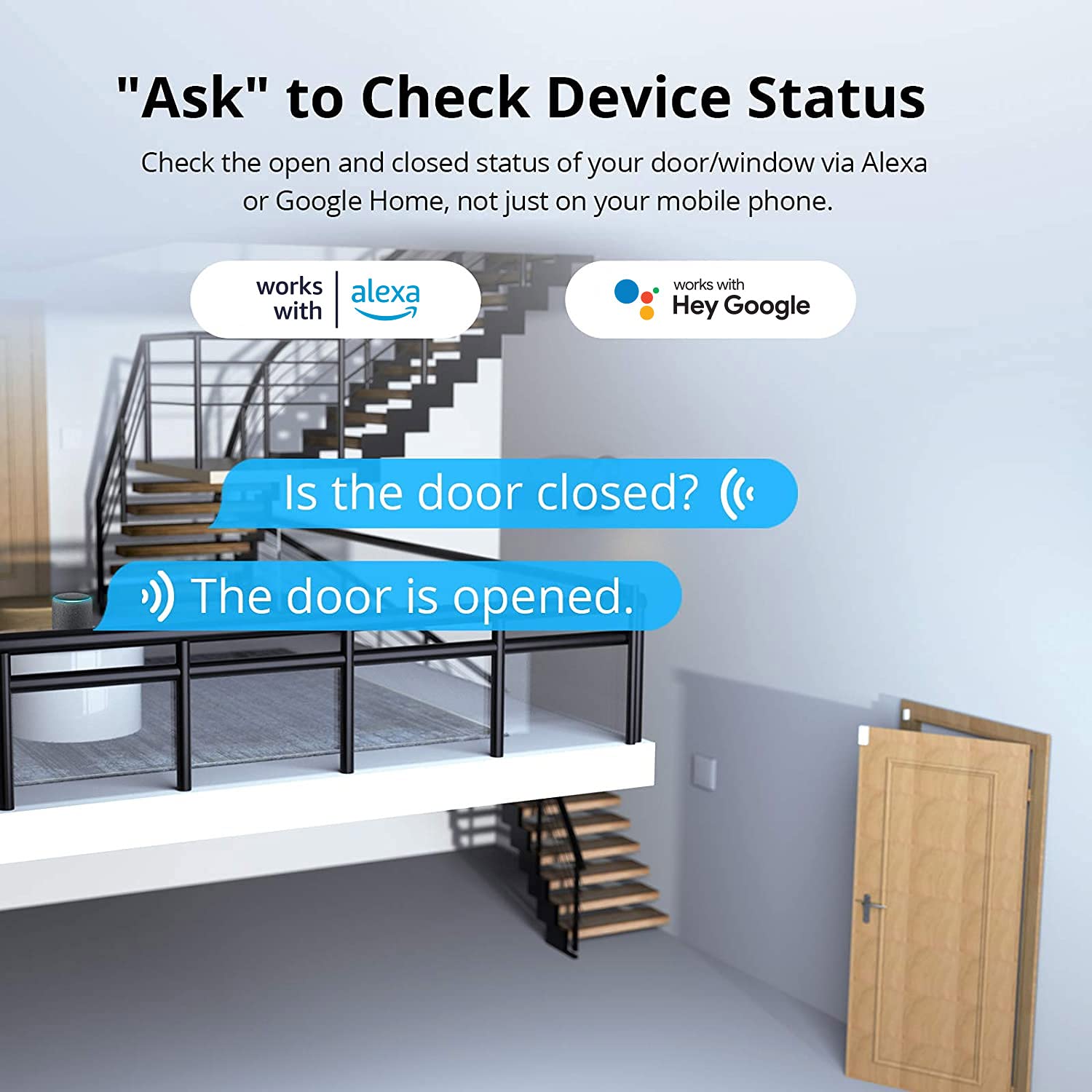 SONOFF DW2 Wi-Fi Wireless Door Window Sensor,APP Alert for Home Automation Wireless Alarm Security System, Compatible with IFTTT, No Gateway Required.