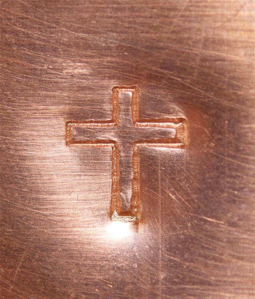 3/16" 5 mm Steel Cross Stamp Jewelry Making Metal Marking Hand Pressing Pendants Gold and Silver Stamping Tool