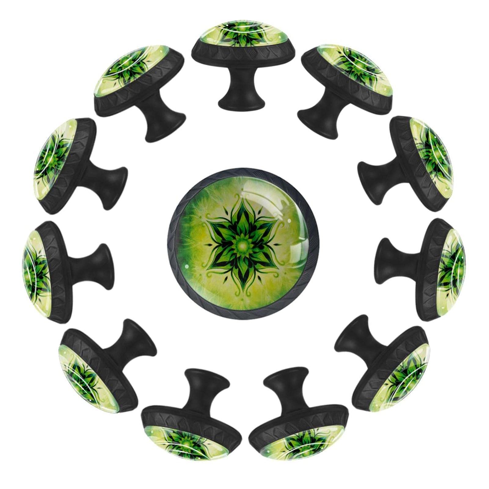 Boutons de tiroir lotus vert 35mm pour remplacer les poignées usées