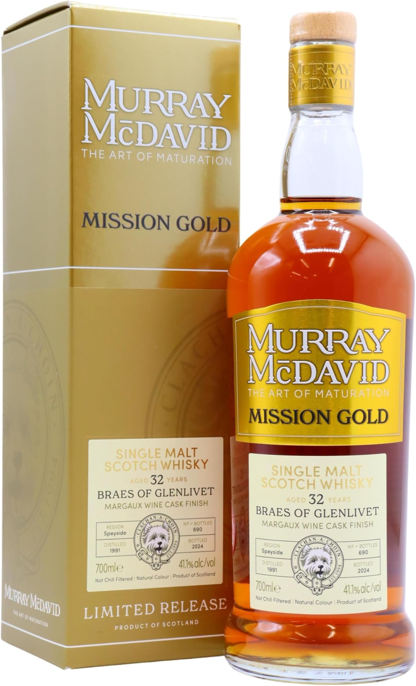 Braes Of Glenlivet - Murray McDavid - Margaux Cask - 1991 32 year old Whisky 70cl 41.1% ABV