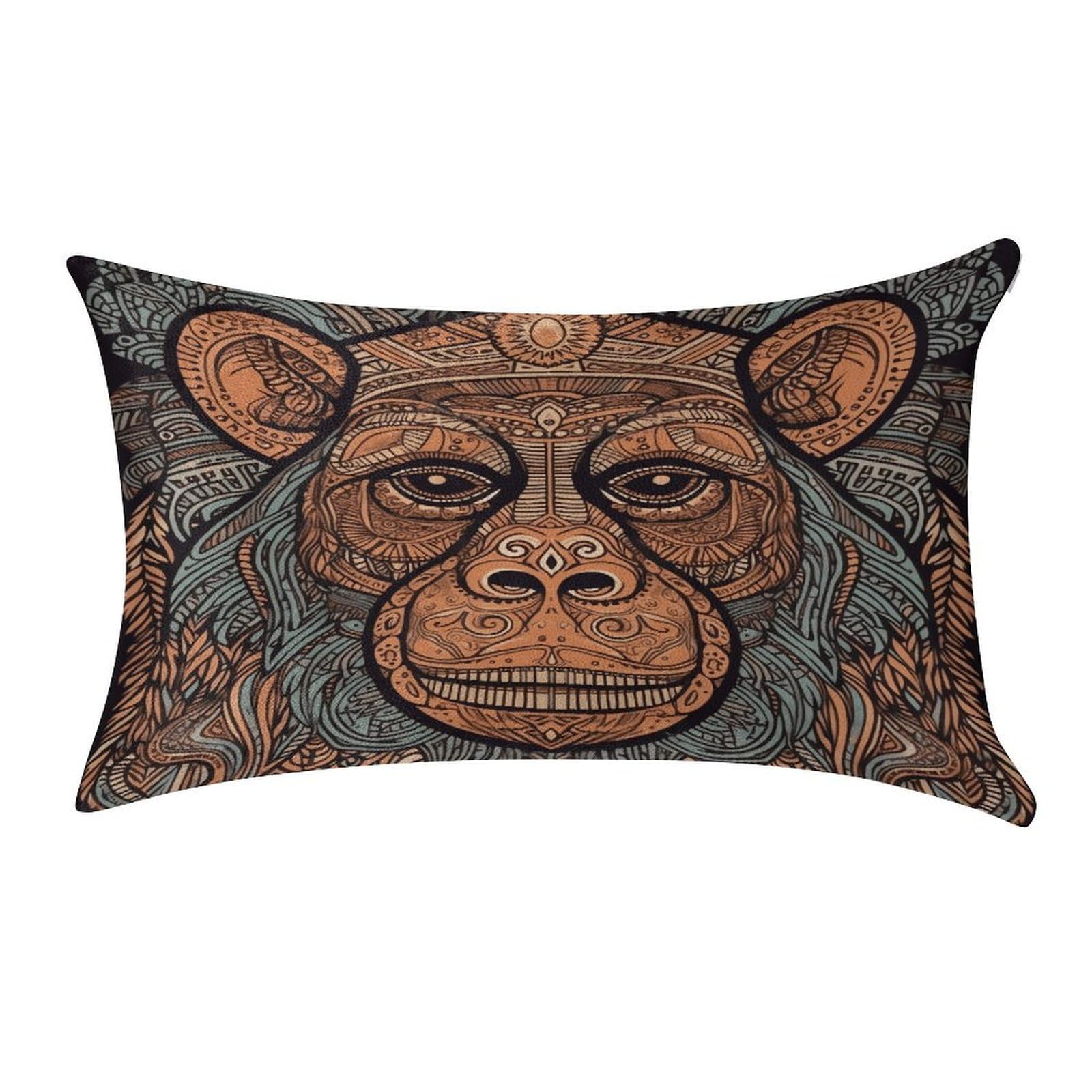 Fekiloot Style Orangutan Tribal Pattern Pillow Covers Home Decor Pillow Cases