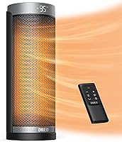 Vista 10 de DREO Calentador de espacio para baño e interior, oscilante de 70°, 5 modos, control remoto para el dormitorio del hogar, temporizador de 12 horas