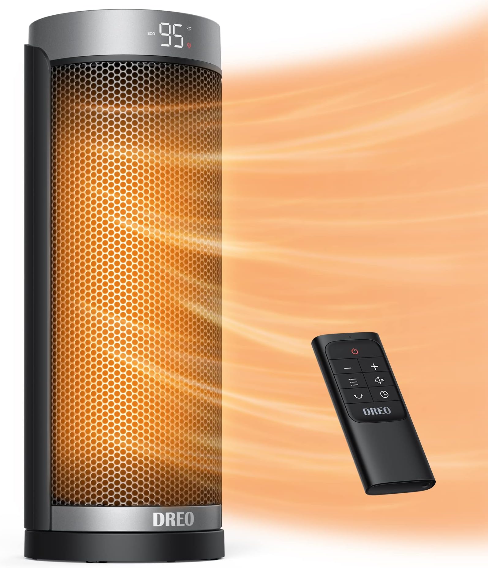 Dreo Space Heaters for Indoor Use, Electric Heater with Remote for Bedroom Large Room, 2022 Upgraded 1500W Fast Heating with Thermostat, Overheating & Tip-Over Protection, 70°Oscillating, Portable