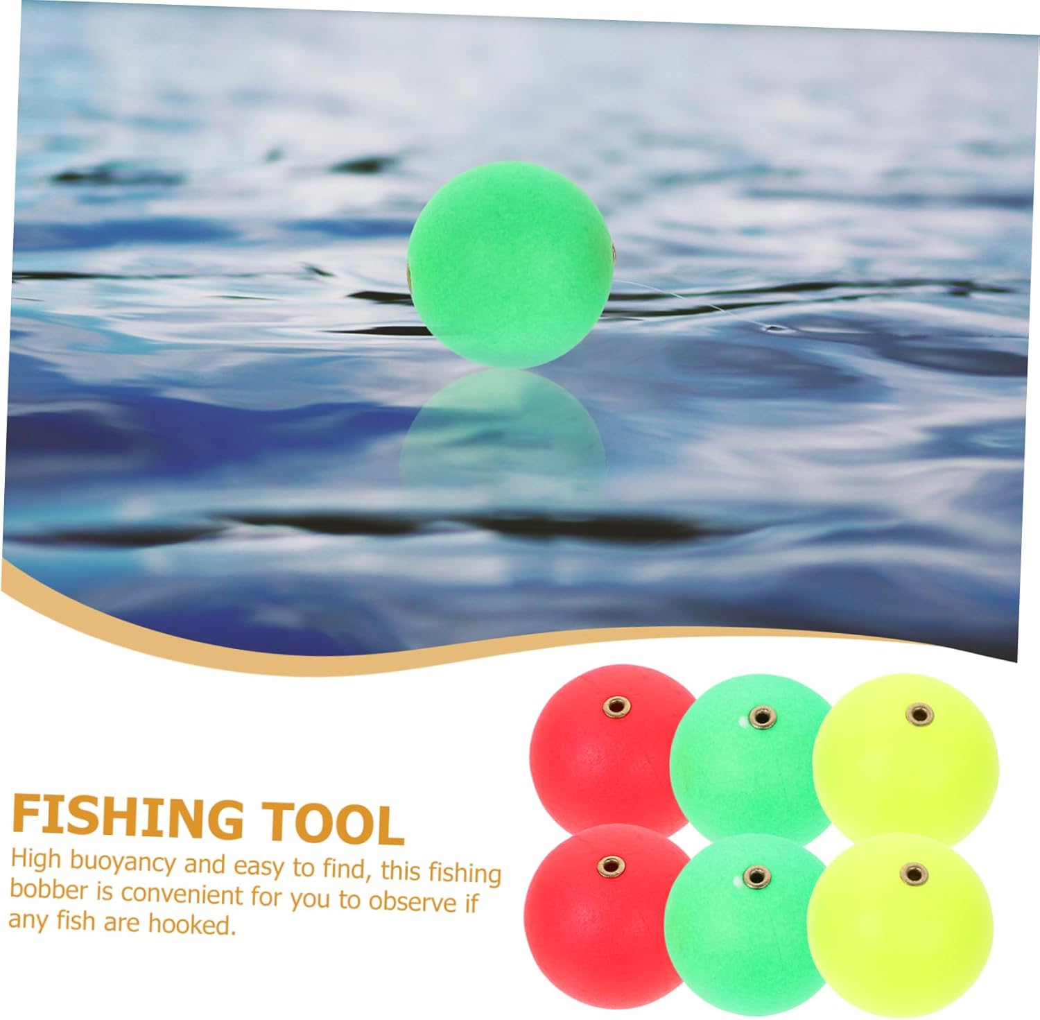 ABOOFAN 120pcs Float Ball Indicator Bubble Float Fishing Buoy Foam Bobber Stops Bright Fishing Tool