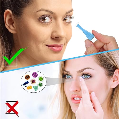 Miniatura 5 de 10 piezas de herramienta de extracción de lentes de contacto duras para lentes RGP y esclerales - ventosa de émbolo (verde)