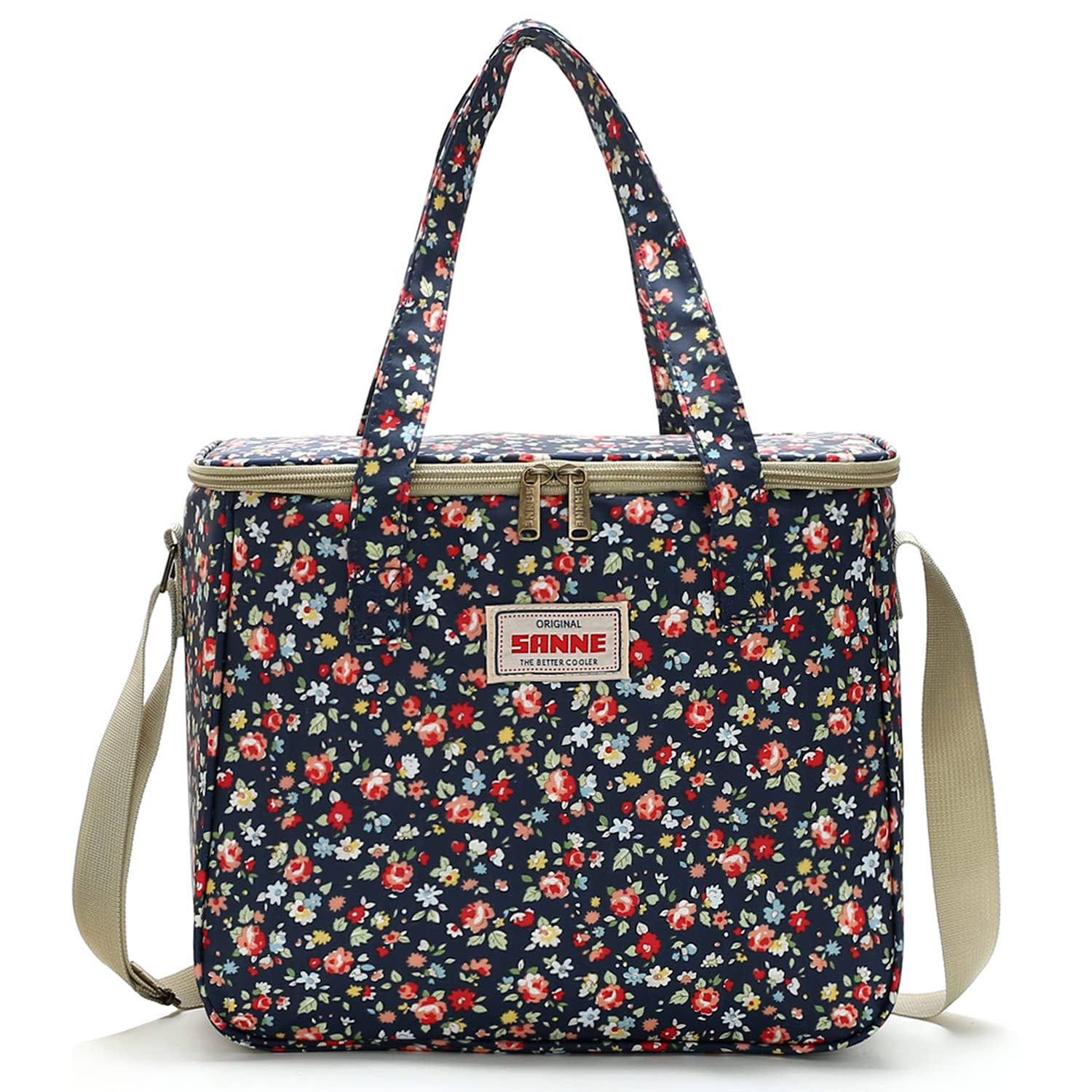 Borsa termica riutilizzabile per donne e ragazze, borsa termica per il pranzo con tracolla regolabile, graziosa borsa termica per scuola/spiaggia/escursionismo/picnic/allenamento, motivo