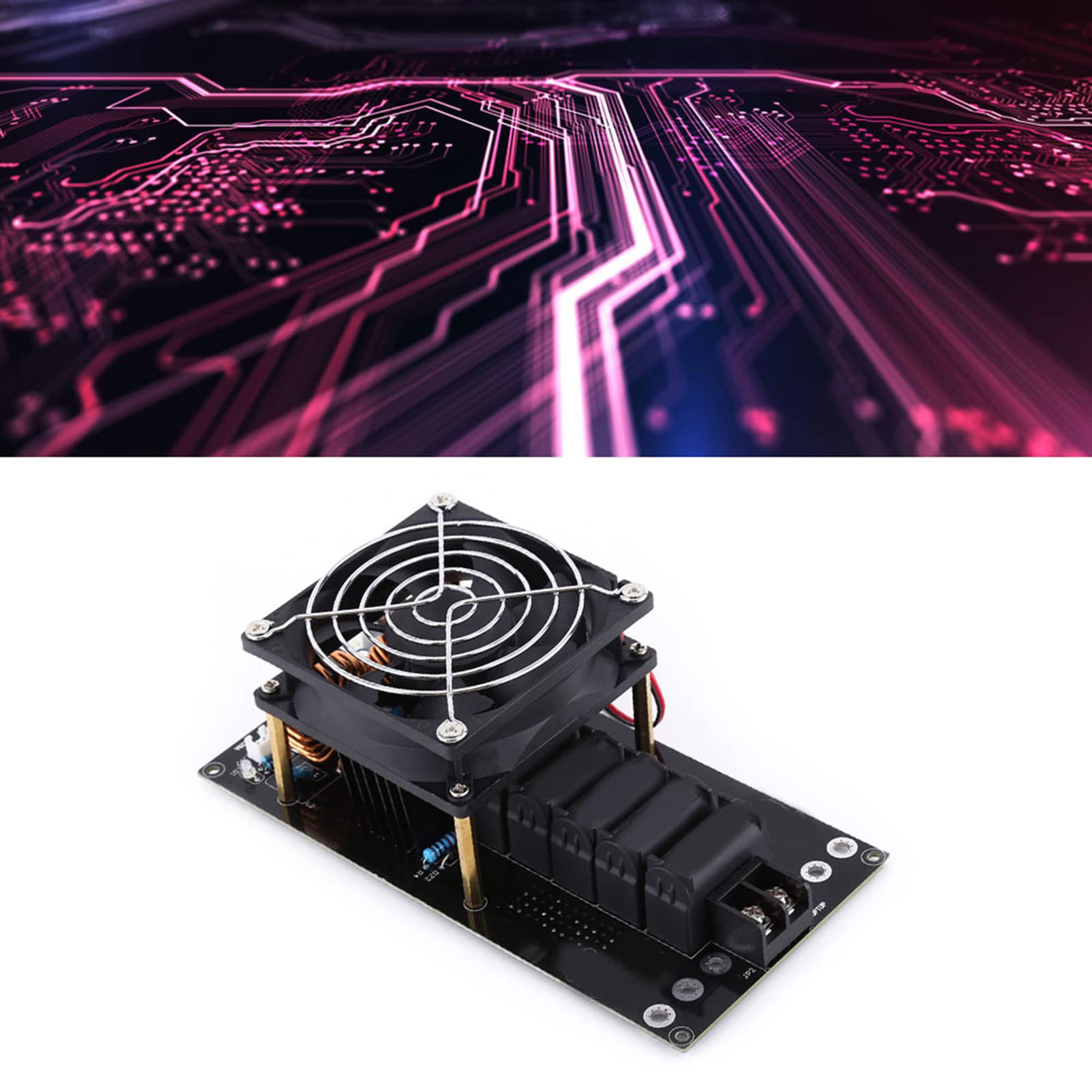 Placa calefactora, DC12-36V 20A 1000W ZVS Módulo de calefacción por inducción, calentador de bobina, fuente de alimentación Calefacción Placa calefactora de bajo voltaje, para bricolaje doméstico