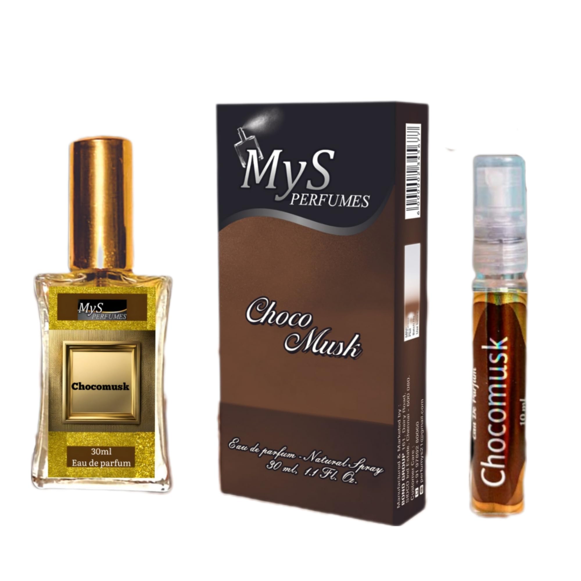 Mys Perfumes Choco Musk 30ml & 10ml | Men & Women | Eau De Parfum | Long Lasting.