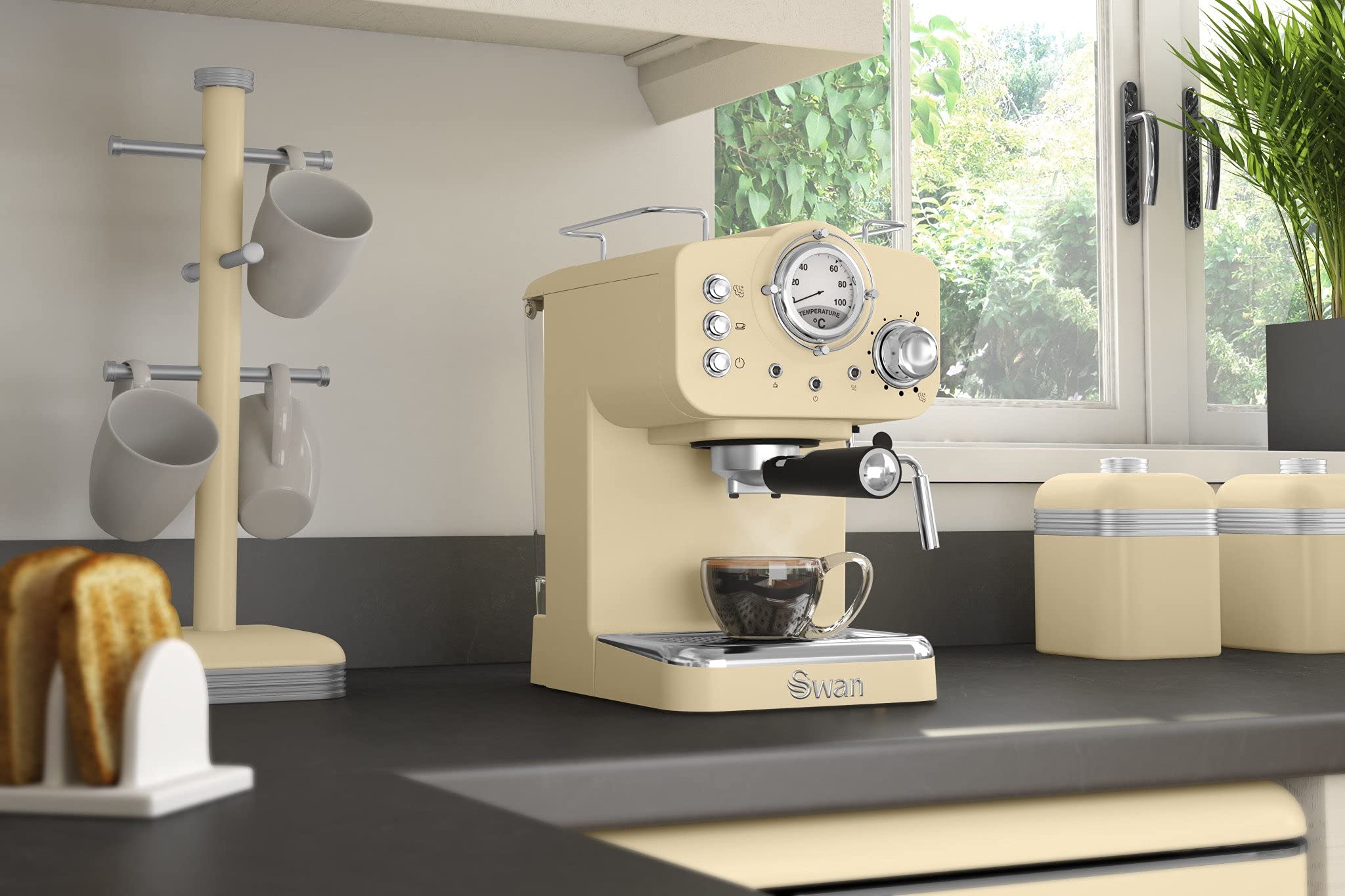 Swan Retro Pump Espresso Coffee Machine 