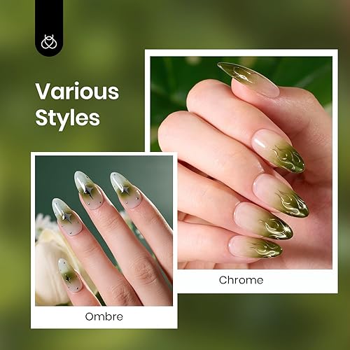 Miniatura 9 de Beetles - Esmalte de uñas de gel de ojo de gato, 1 unidad de 0.5 onzas líquidas, esmalte de gel holográfico con purpurina brillante con imán