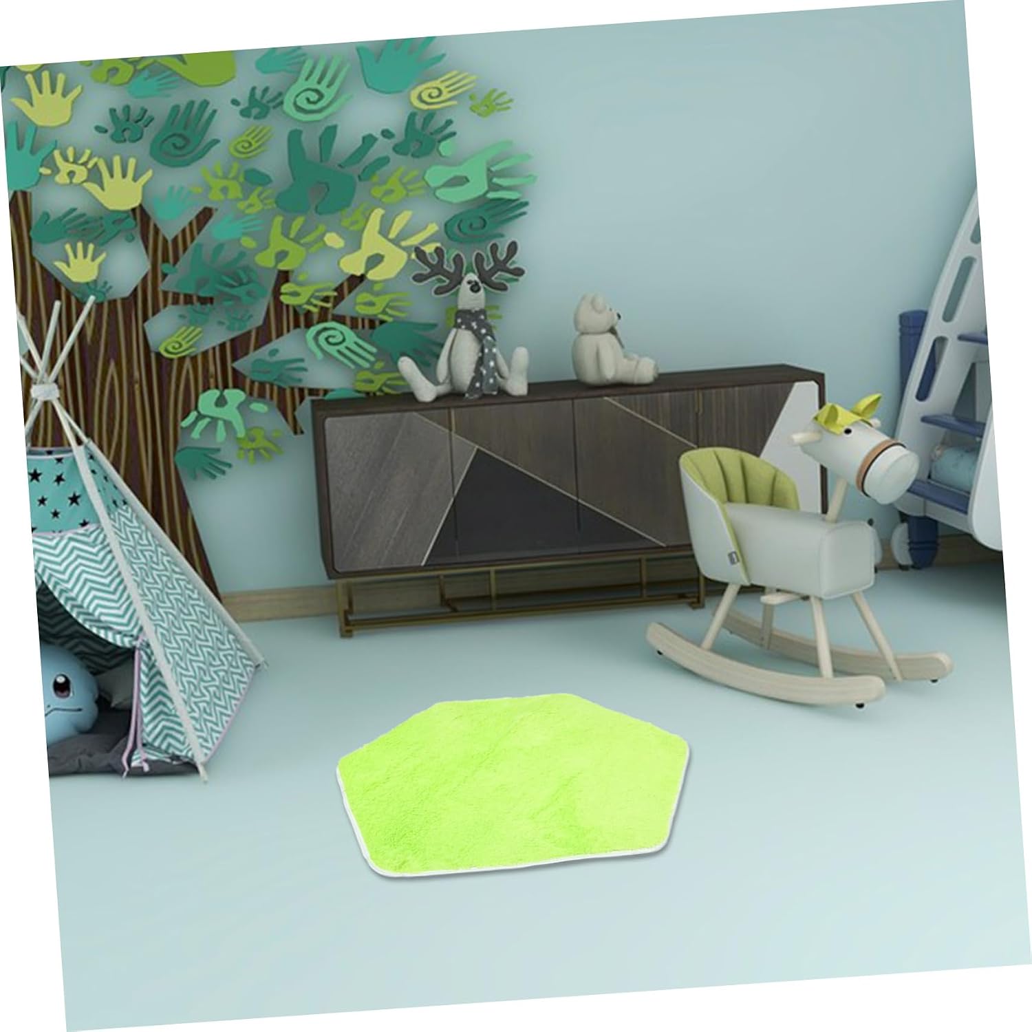 Play Mat for Soft Rug for Nursery Multifunctional Crawling Game Blanket for Playhouse Tent Playroom Design