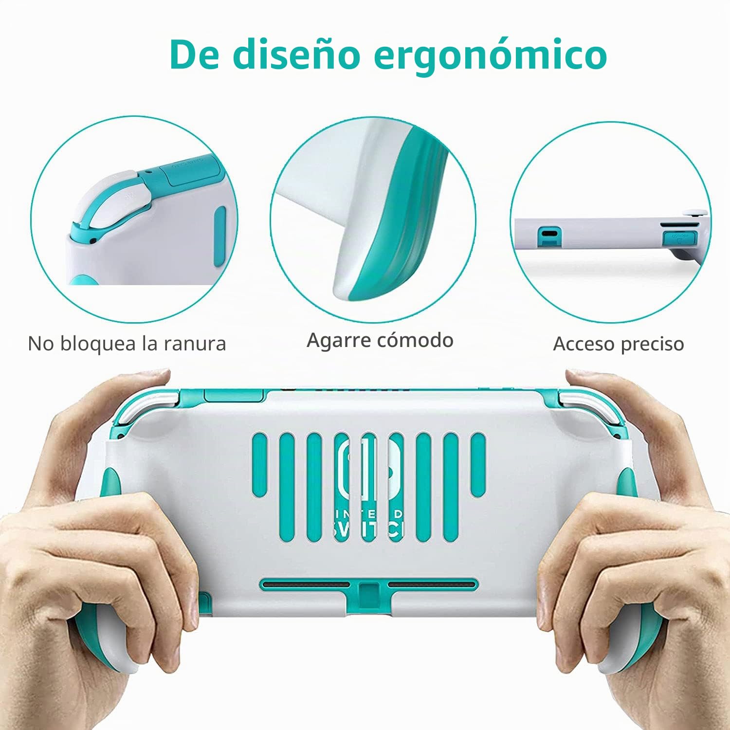 VOVIGGOL Funda Protectora de Mano para Nintendo Switch Lite, Funda Ergonomía para Juegos de Mano Soporte de Agarre Switch Lite, Accesorios compatibles con Nintendo Switch Lite (Azul)
