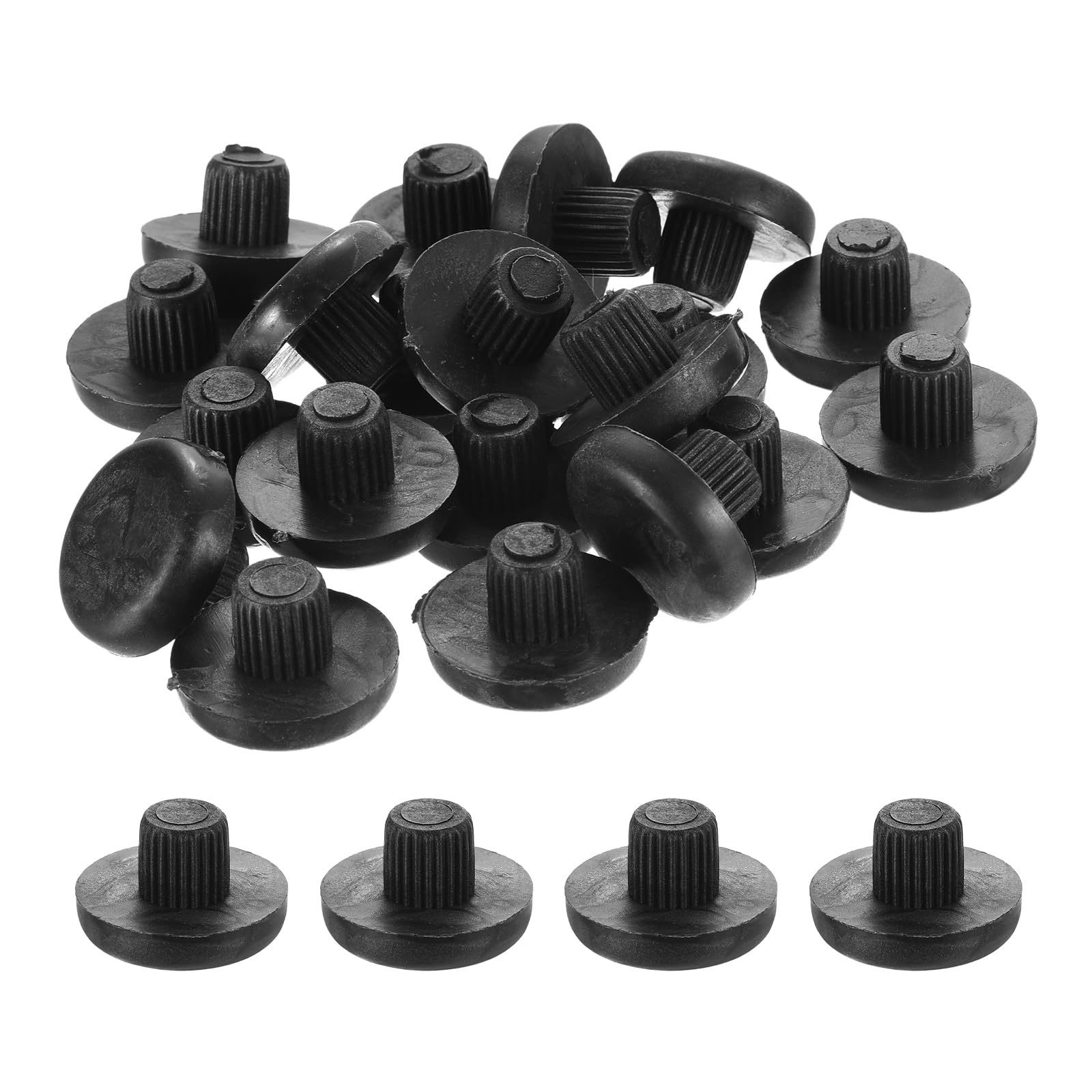 Pare-chocs de table en verre avec tige uxcell 10mm caoutchouc noir anti-collision 36x