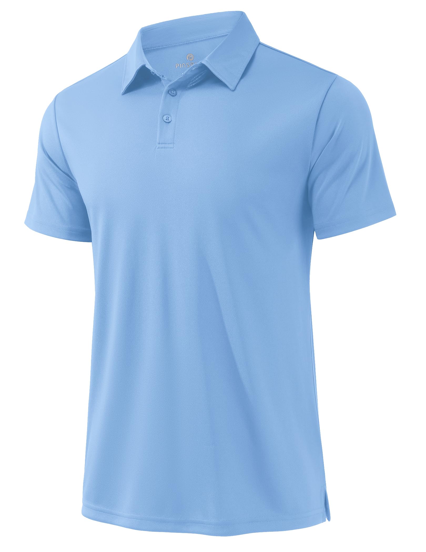 PINSPARK Mens Golf Shirt 3 Buttons Quick Dry Polo Shirts for Men Short Sleeve Casual Stylish Collared Polo Shirts — view 6