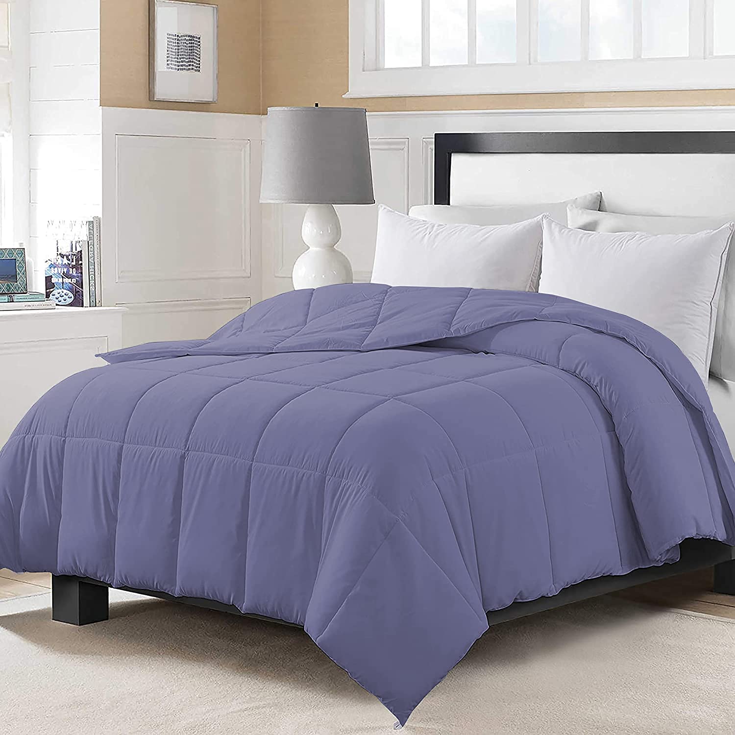500 GSM Microfiber Fill Restful Sleep Down Alternative Comforter King Bed Size (92" x 106") -Comforter for Heavy Winter |Comforter/Blanket/Quilt/Rajai- Medium Blue-image-35