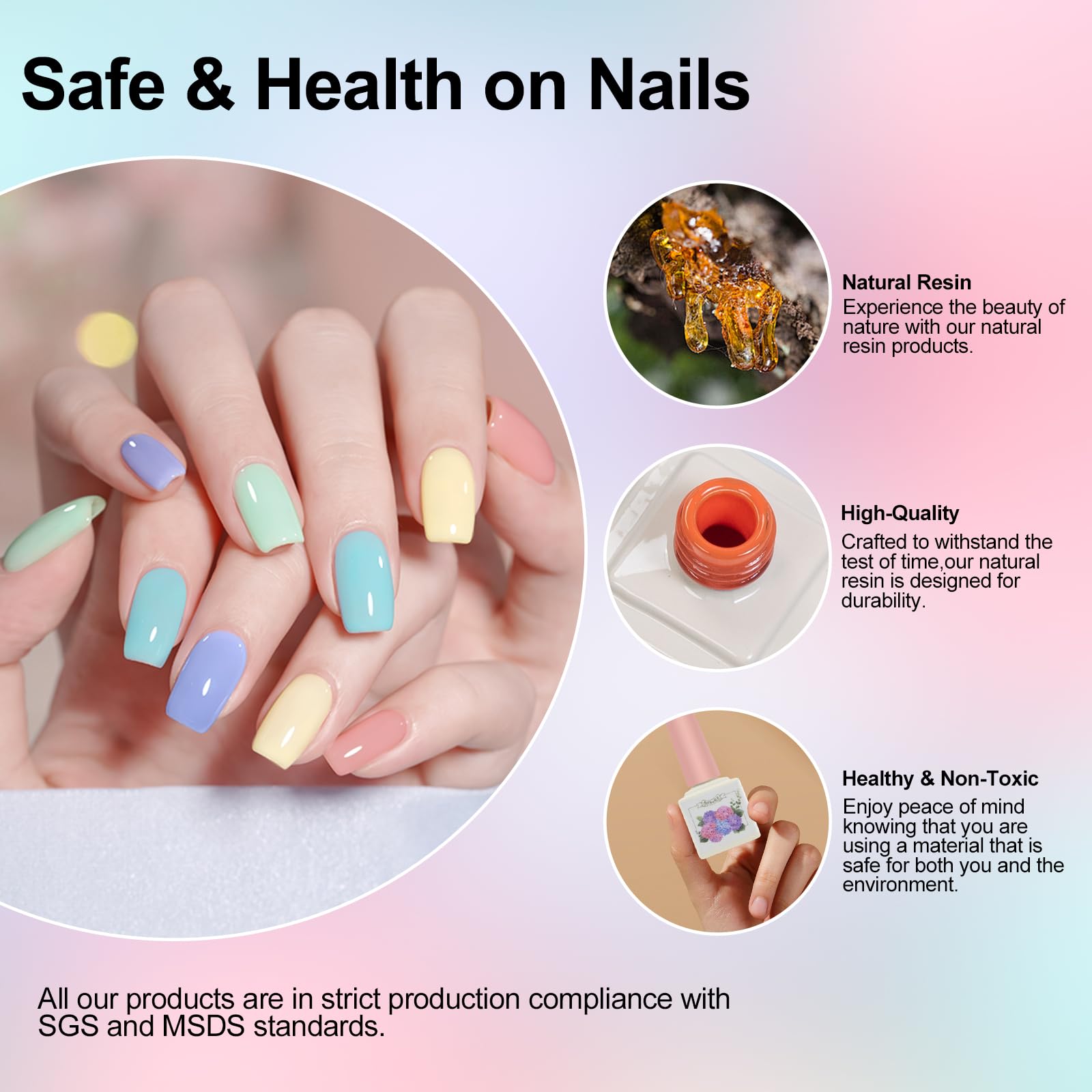 ADHERE Kit de 12 esmaltes de gel para uñas - 12ml Esmalte de uñas en gel, esmalte de uñas en gel UV LED para manicura (Serie de ilustraciones de dulces)