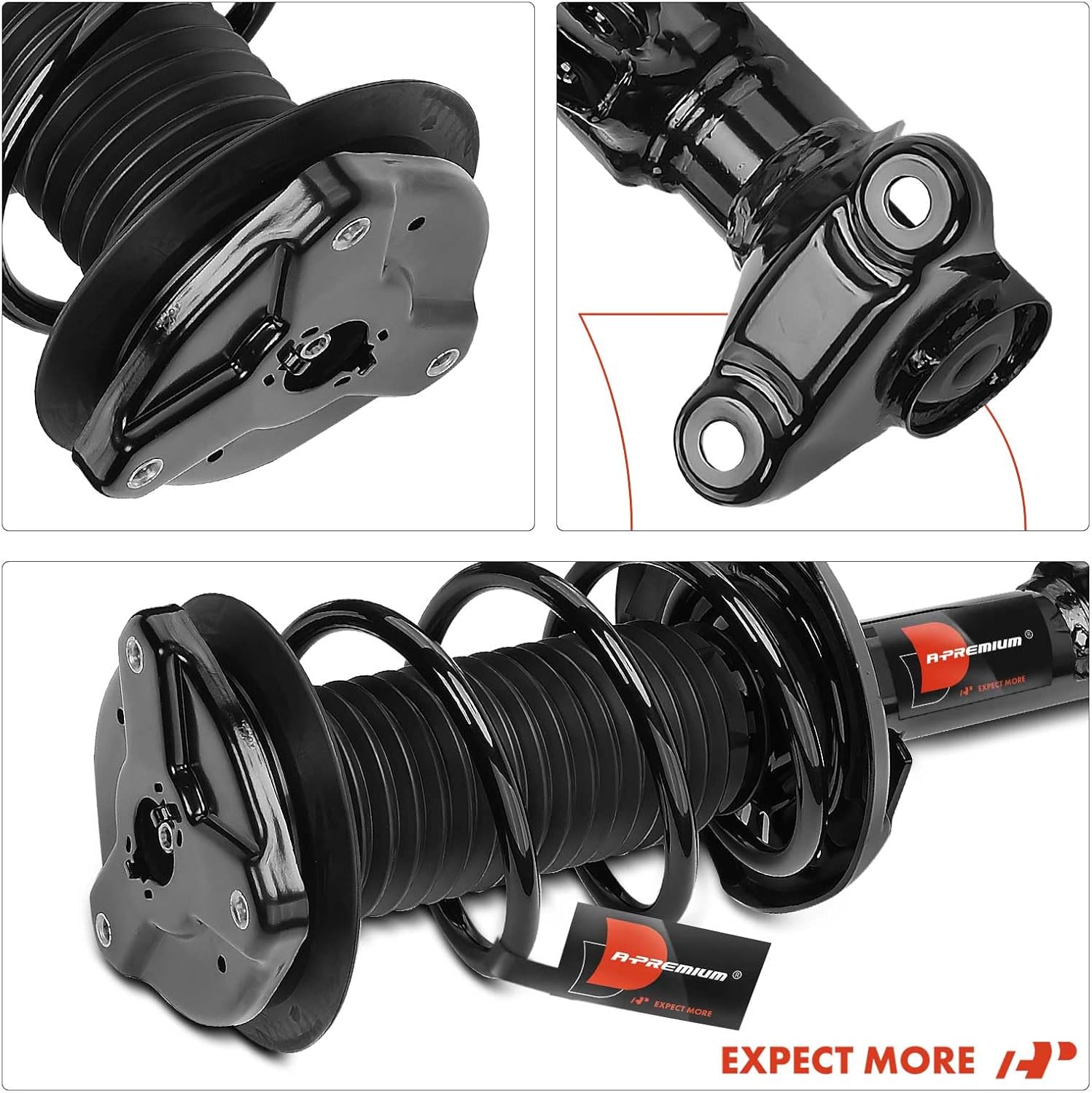 A-Premium Front Complete Strut & Coil Spring Assembly Compatible with Mercedes-Benz W204 Series C230 2008-2009, C250 2010-2014, C300 2008-2011, C350 2008-2014, RWD, 2-PC Set