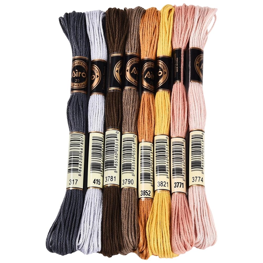 8 Skeins 70 Yards Colorful Friendship Bracelet String for Sewing