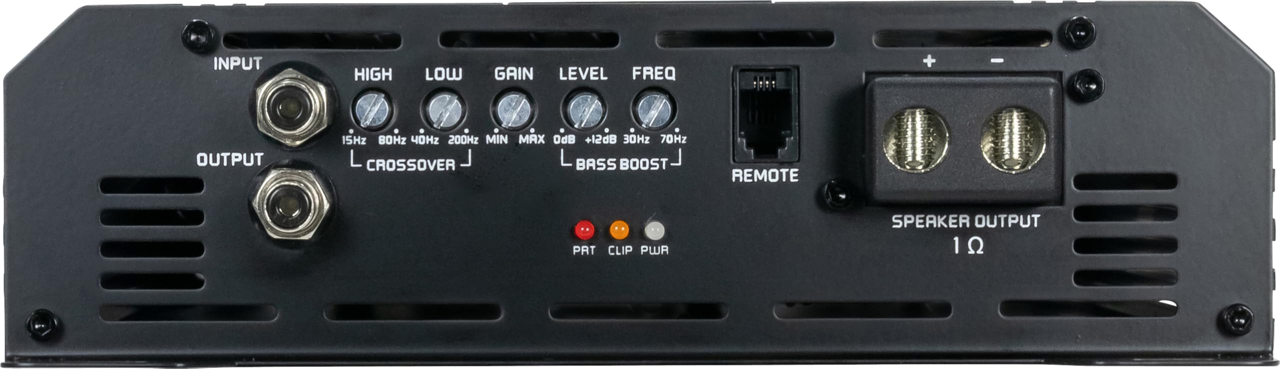 Ground Zero GZCA 8000.M1 - Amplificatore MS-PL-Class D, 1 canale, 8100 W RMS, 1 Ω stabile, crossover attivo, basso boost incluso