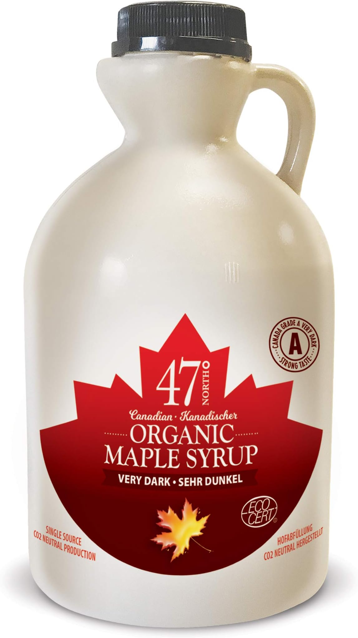 – 47° North Single Source Canadian Organic Maple Syrup Grade A Very Dark Strong 1000ml (1x 1000ml)